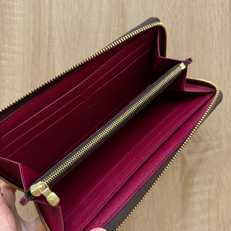 LV 原花金釦Clemence拉鍊8卡長夾M60742-9