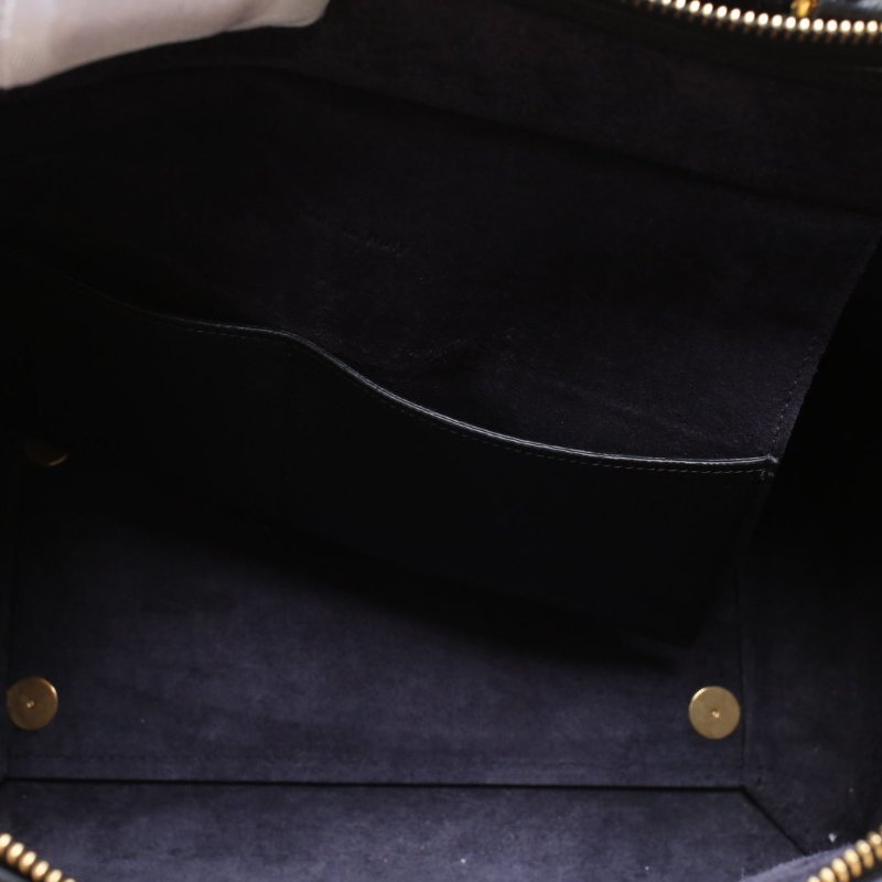 CELINE Belt鯰魚包Mini28黑色牛皮金扣肩背包-4