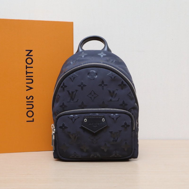 LOUIS VUITTON 黑色尼龍晶片snow滑雪系列PalmSpringsMinit肩背包-0