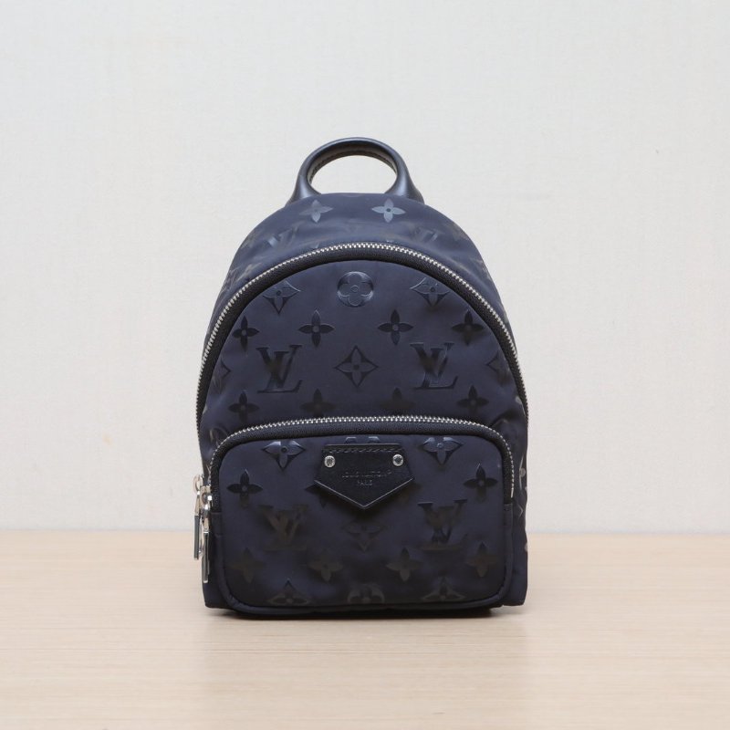 LOUIS VUITTON 黑色尼龍晶片snow滑雪系列PalmSpringsMinit肩背包-1