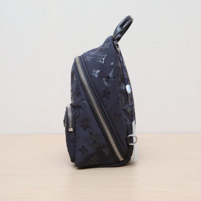 LOUIS VUITTON 黑色尼龍晶片snow滑雪系列PalmSpringsMinit肩背包-4