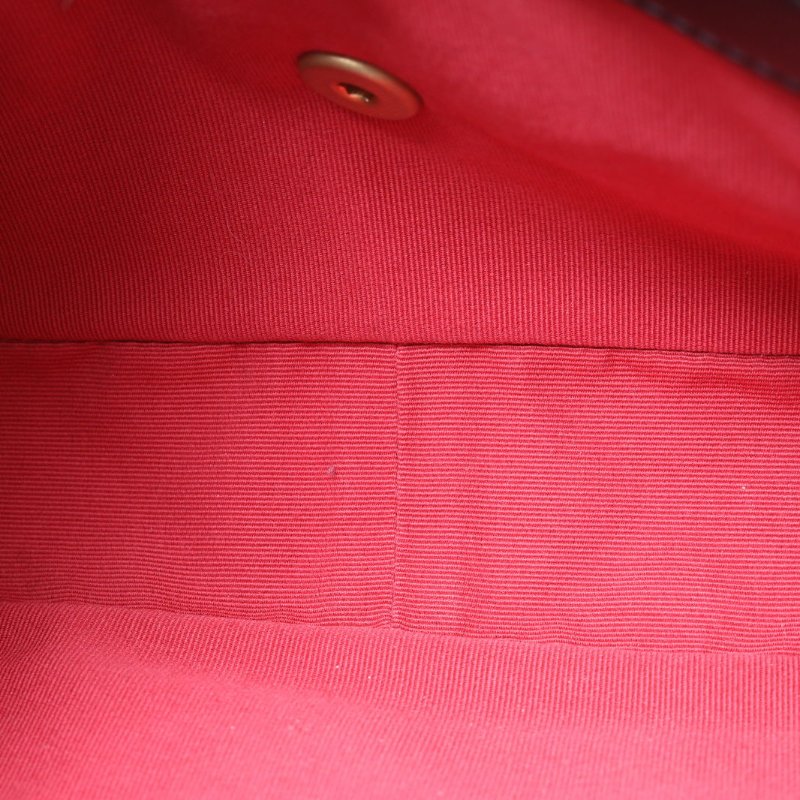 CHANEL 22CCF口蓋包23黑色牛皮晶片開珍珠扣珍珠拼皮穿鏈肩背包-2