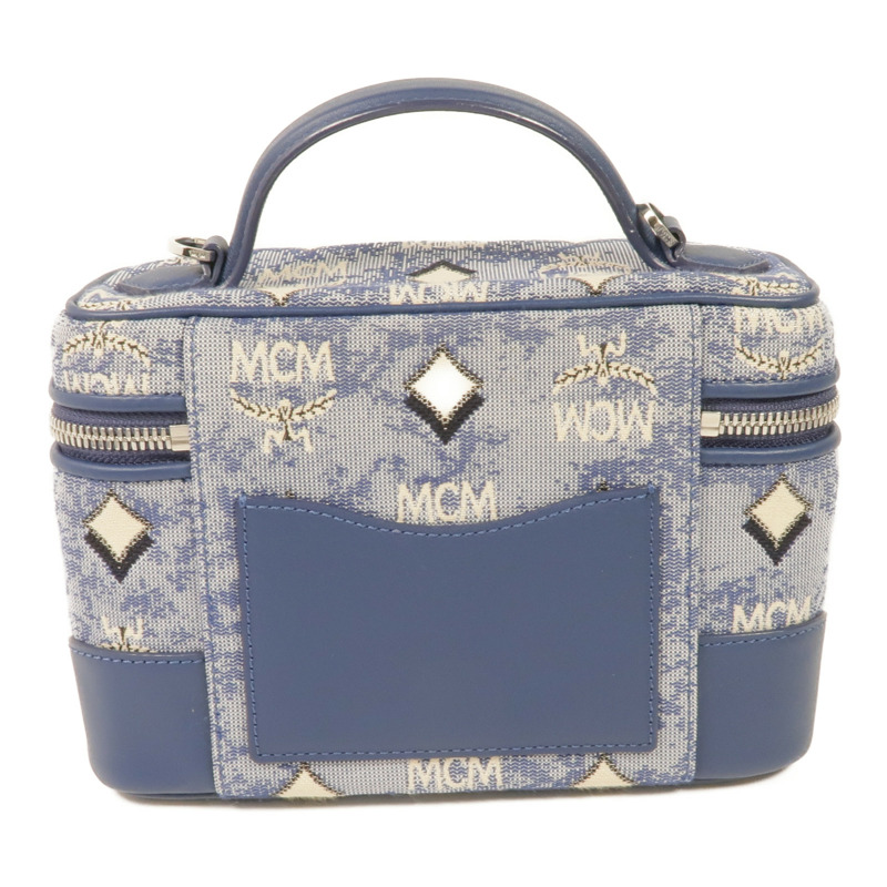 MCM 帆布Vanity Case銀扣手挽肩背兩用袋-1
