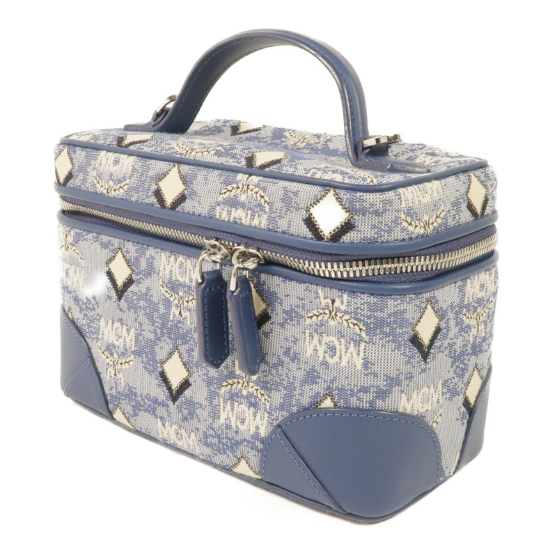 MCM 帆布Vanity Case銀扣手挽肩背兩用袋-2