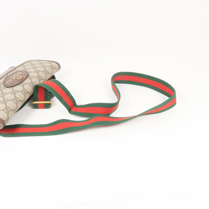 GUCCI 塗層帆布Waist Bag金扣腰包-4