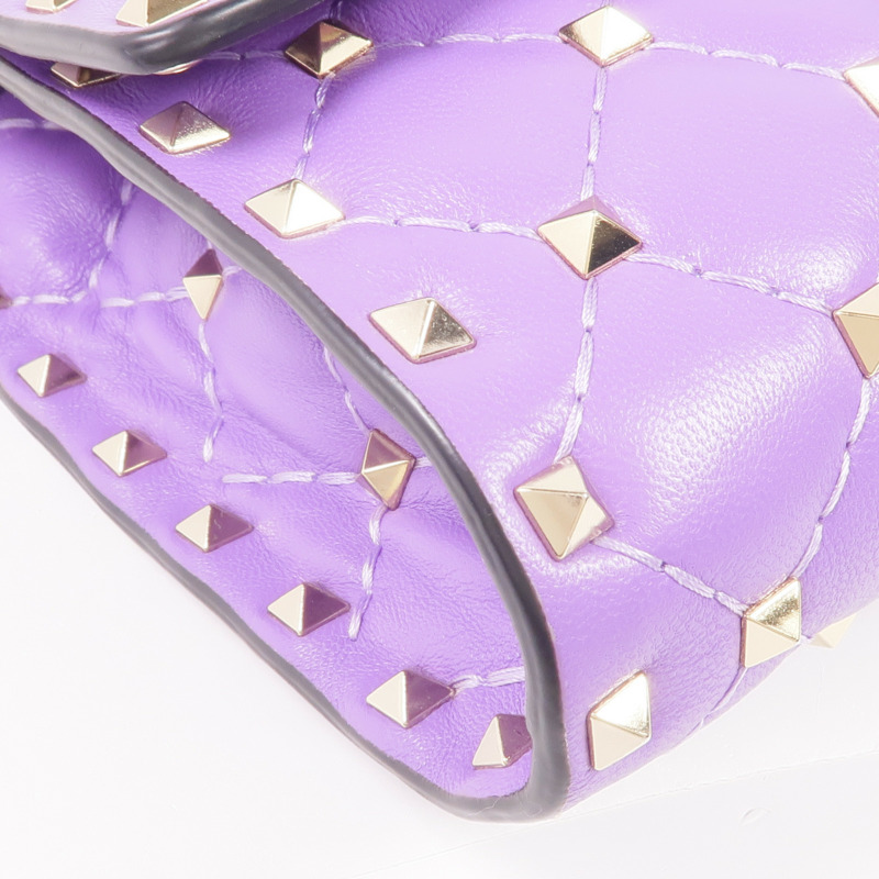 Valentino 羊皮皮革Rockstud Shoulder Bag金扣鏈帶肩背袋-6