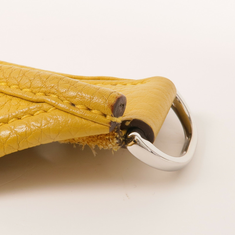 HERMES Clemence皮革Evelyne PM銀扣肩背袋Jaune Ambre-14