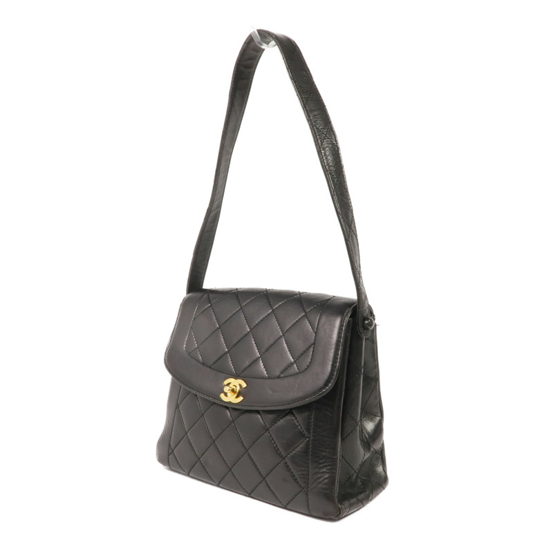 CHANEL 羊皮皮革Shoulder Bag金扣肩背袋-2