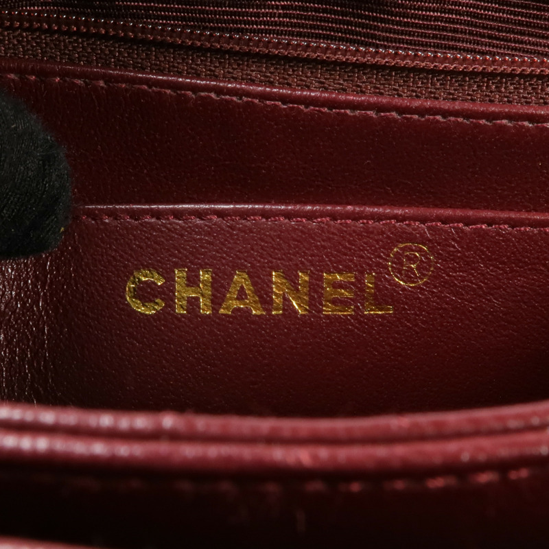 CHANEL 羊皮皮革Shoulder Bag金扣肩背袋-15