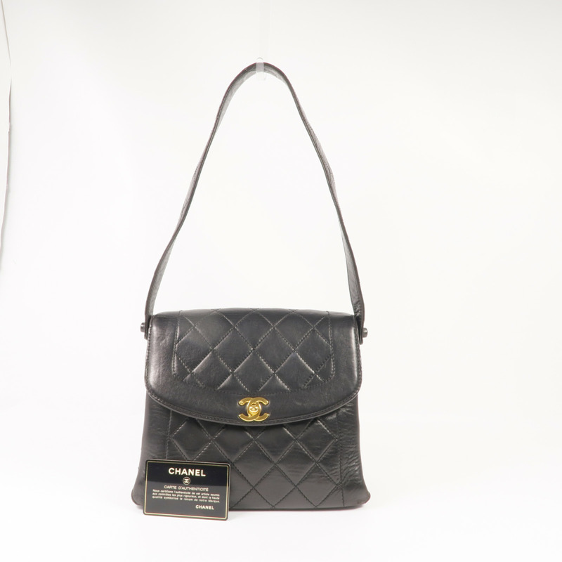CHANEL 羊皮皮革Shoulder Bag金扣肩背袋-21