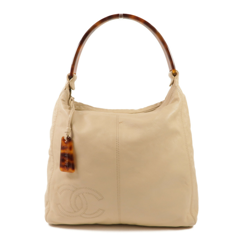 CHANEL 皮革Shoulder Bag/Handbag金扣肩背袋/手挽袋-0