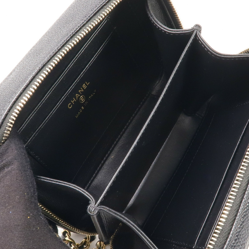 CHANEL 牛皮皮革Filigree Camera Bag金扣鏈帶肩背袋-12