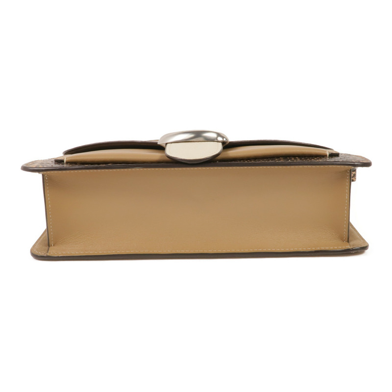 COACH 牛皮皮革2way Shoulder Bag銀扣手挽肩背兩用袋-3