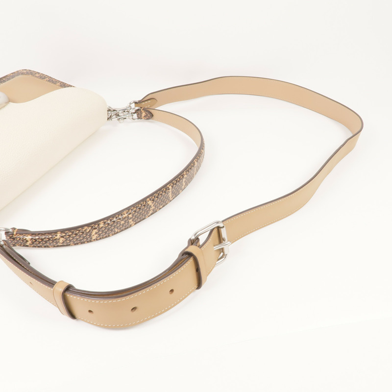 COACH 牛皮皮革2way Shoulder Bag銀扣手挽肩背兩用袋-4