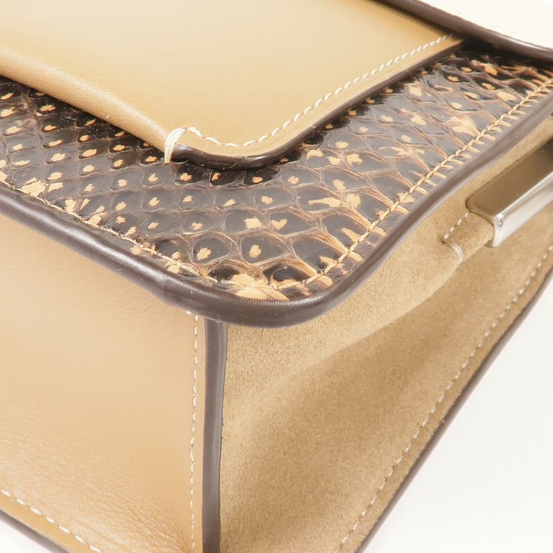 COACH 牛皮皮革2way Shoulder Bag銀扣手挽肩背兩用袋-5