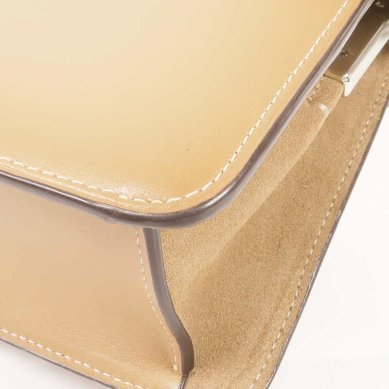 COACH 牛皮皮革2way Shoulder Bag銀扣手挽肩背兩用袋-7