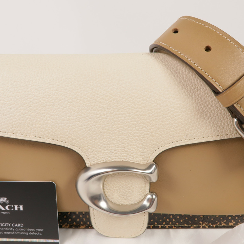 COACH 牛皮皮革2way Shoulder Bag銀扣手挽肩背兩用袋-16