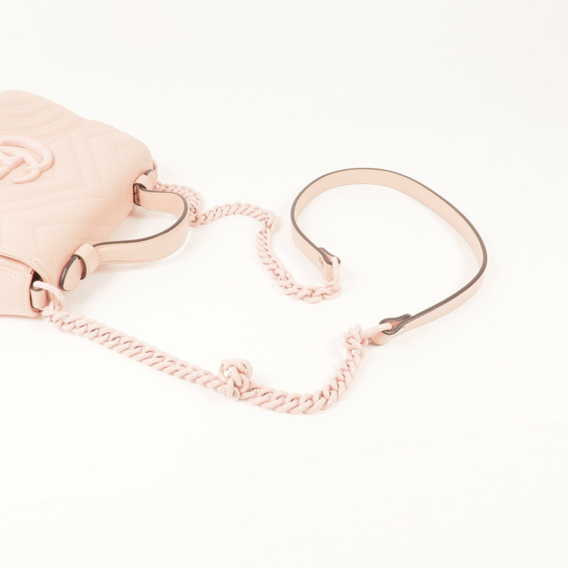 GUCCI 牛皮皮革GG Marmont銀扣手挽肩背兩用袋-4