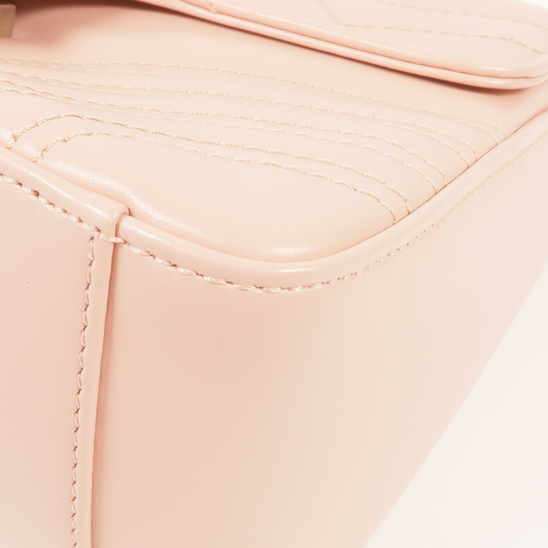 GUCCI 牛皮皮革GG Marmont銀扣手挽肩背兩用袋-5