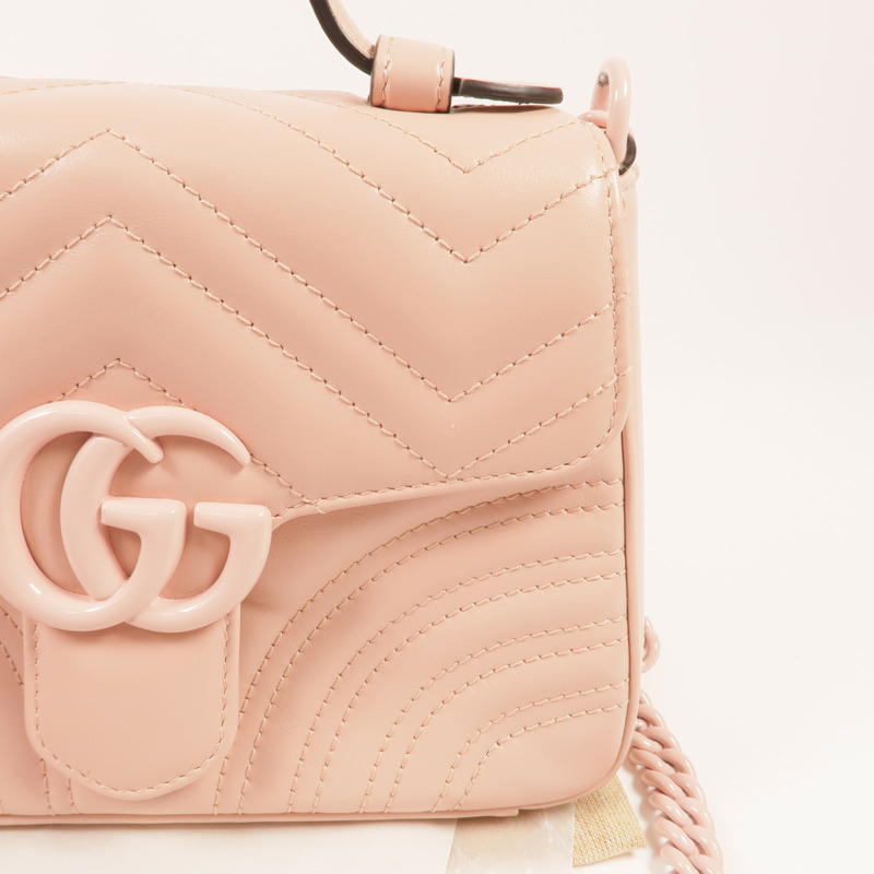 GUCCI 牛皮皮革GG Marmont銀扣手挽肩背兩用袋-18