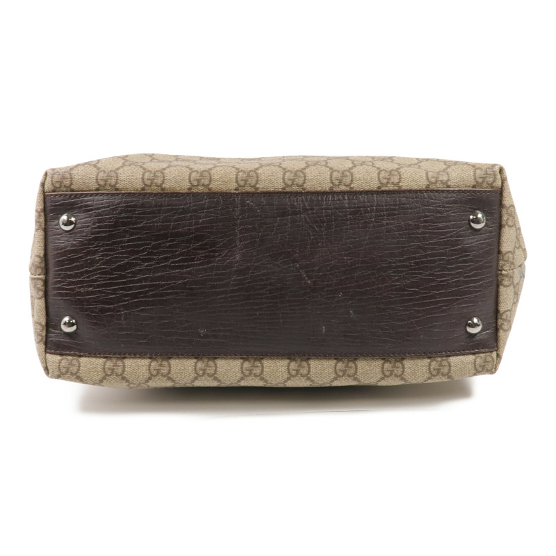 GUCCI 塗層帆布Supreme Tote Bag銀扣手挽袋-3