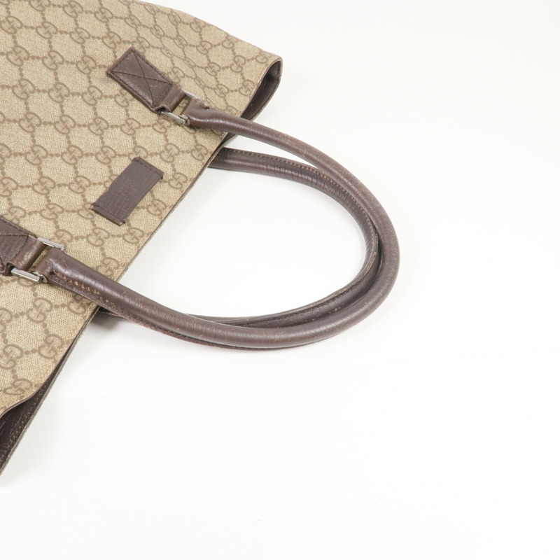 GUCCI 塗層帆布Supreme Tote Bag銀扣手挽袋-4