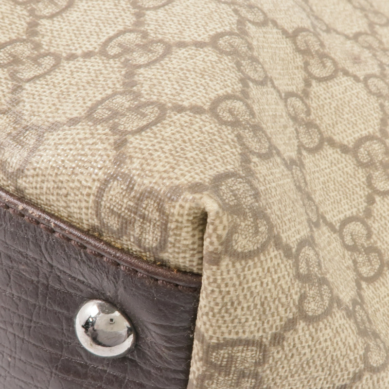 GUCCI 塗層帆布Supreme Tote Bag銀扣手挽袋-5