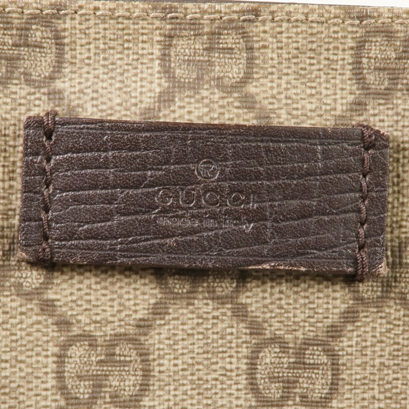 GUCCI 塗層帆布Supreme Tote Bag銀扣手挽袋-12