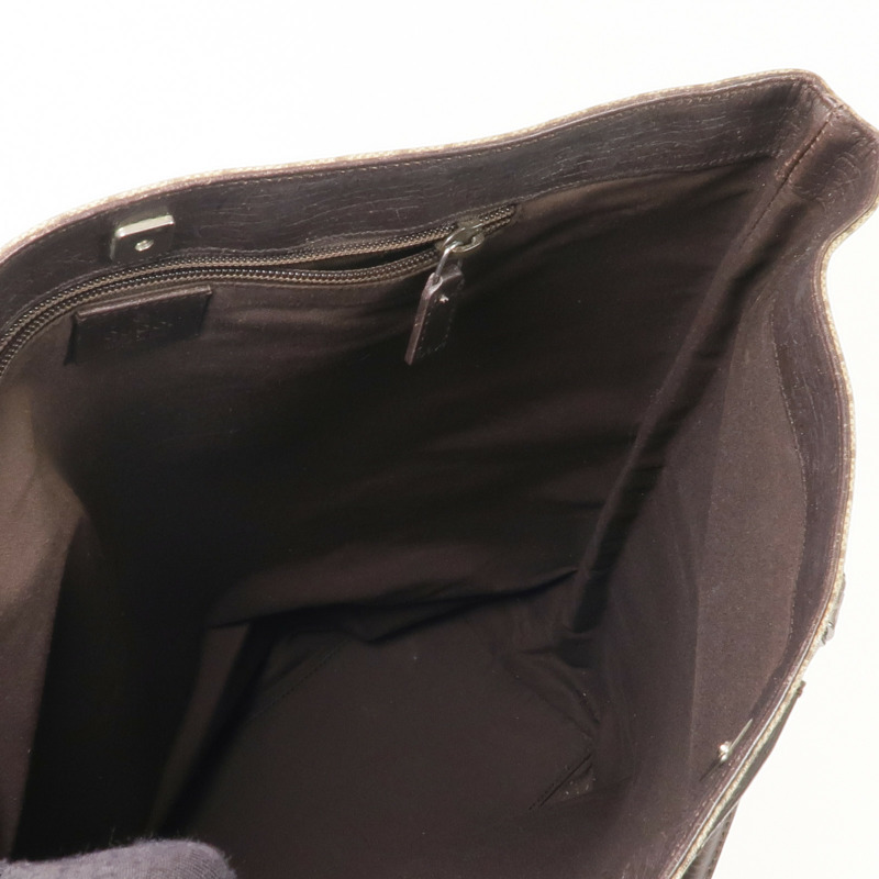 GUCCI 塗層帆布Supreme Tote Bag銀扣手挽袋-13