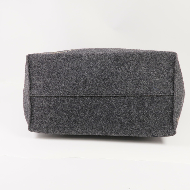 Valentino 毛氈Tote Bag銀扣手挽袋-3