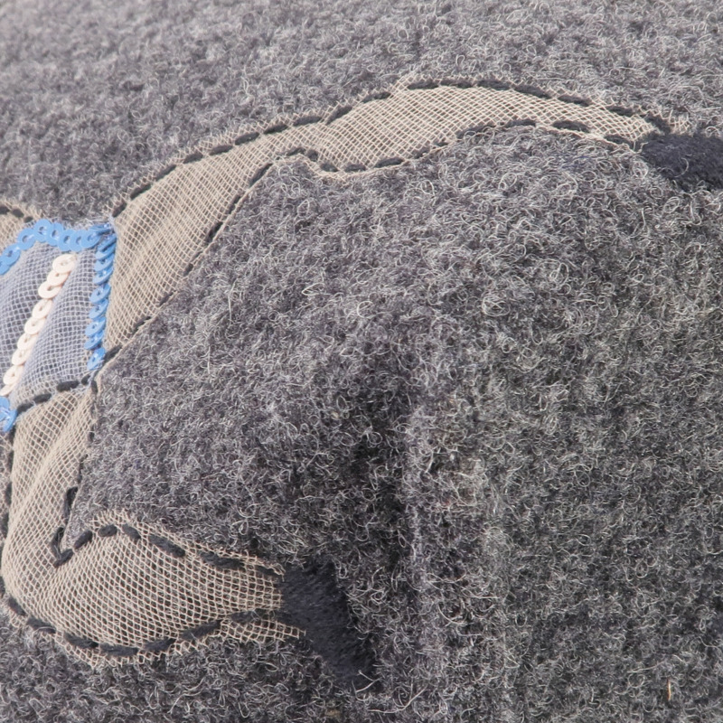 Valentino 毛氈Tote Bag銀扣手挽袋-6