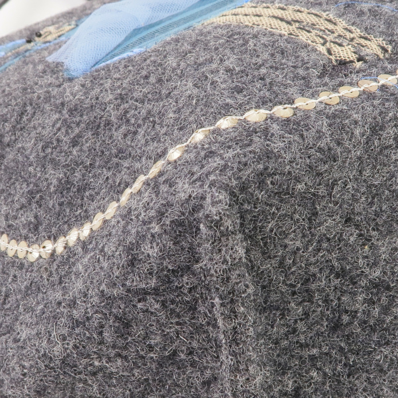 Valentino 毛氈Tote Bag銀扣手挽袋-8