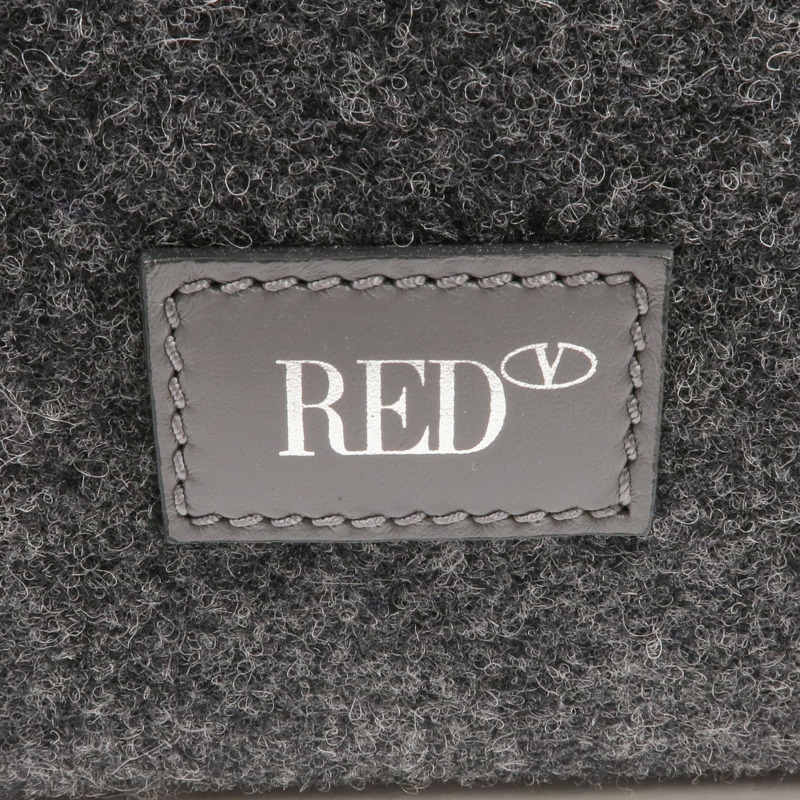 Valentino 毛氈Tote Bag銀扣手挽袋-9