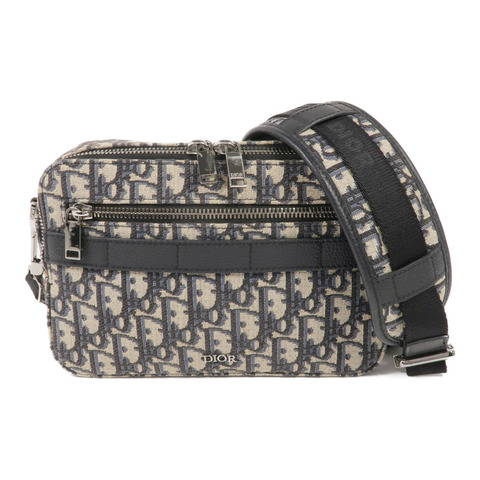 Dior 帆布Safari Messenger Bag銀扣肩背袋