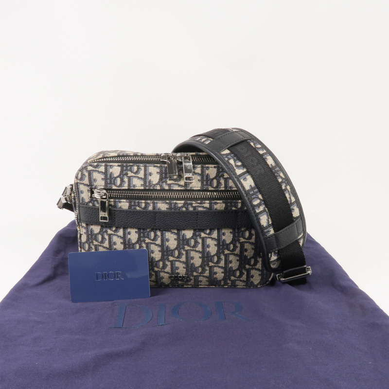 Dior 帆布Safari Messenger Bag銀扣肩背袋-21