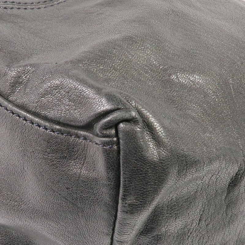 Longchamp 牛皮皮革2 Way Shoulder銀扣手挽肩背兩用袋-5