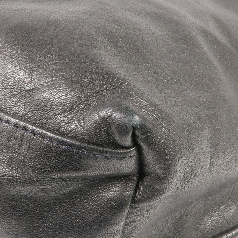 Longchamp 牛皮皮革2 Way Shoulder銀扣手挽肩背兩用袋-7