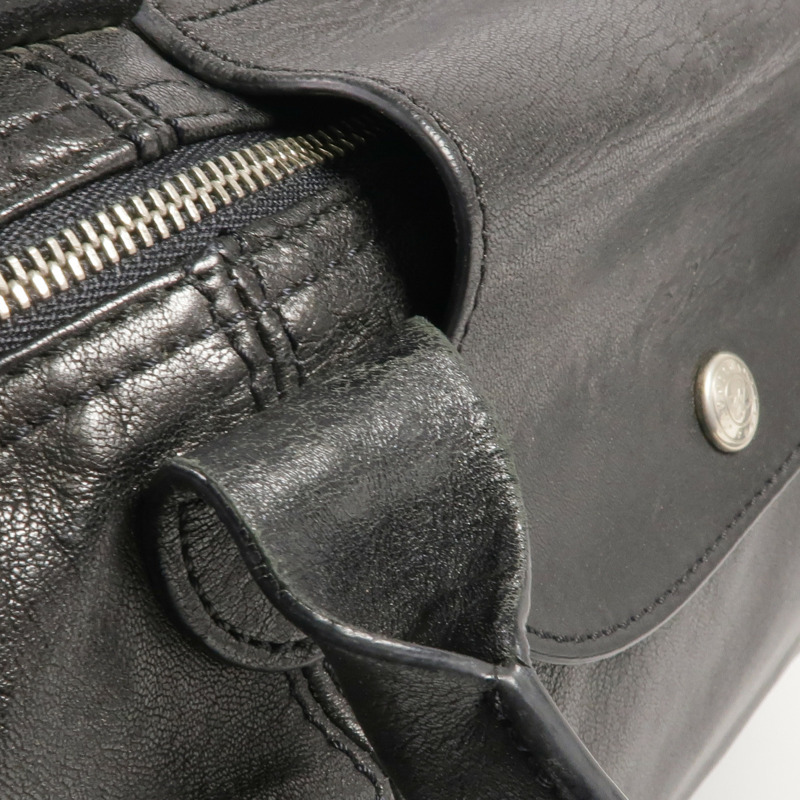 Longchamp 牛皮皮革2 Way Shoulder銀扣手挽肩背兩用袋-14