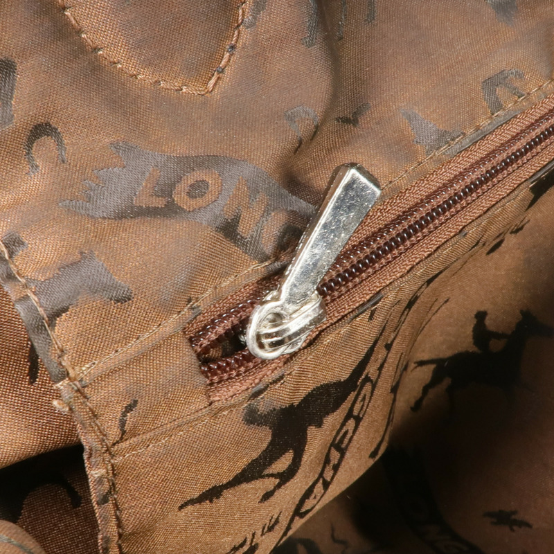 Longchamp 牛皮皮革2 Way Shoulder銀扣手挽肩背兩用袋-22