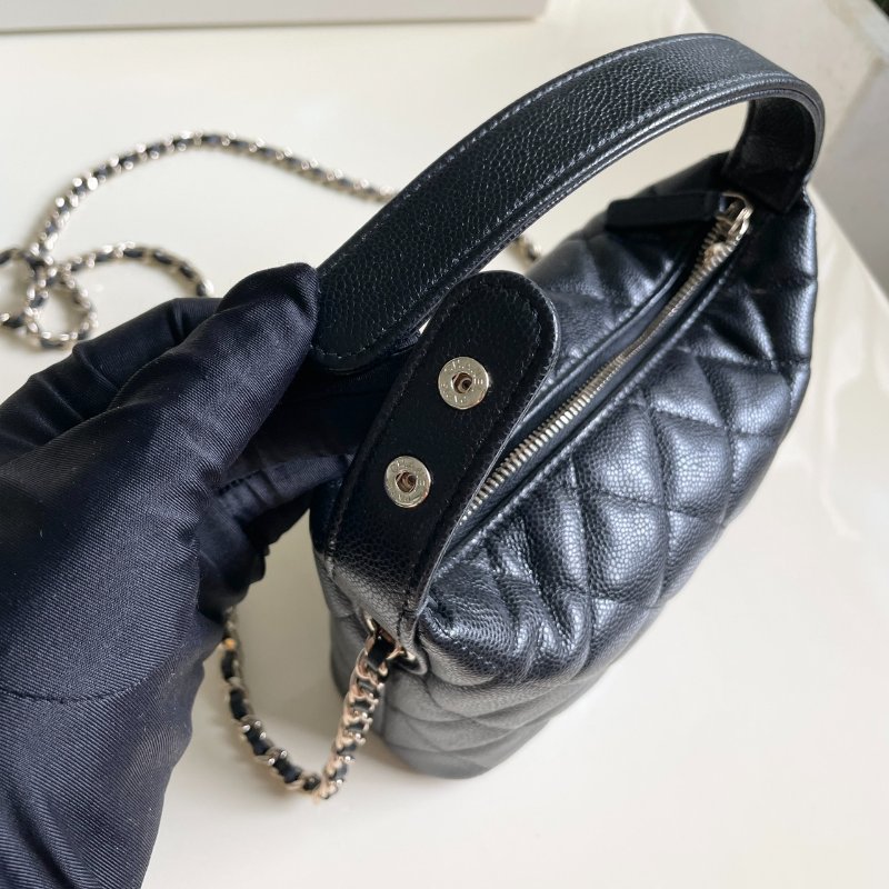 全新 CHANEL 飯盒包 黑金 荔枝牛皮 小C釦-3