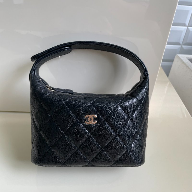 全新 CHANEL 飯盒包 黑金 荔枝牛皮 小C釦-6