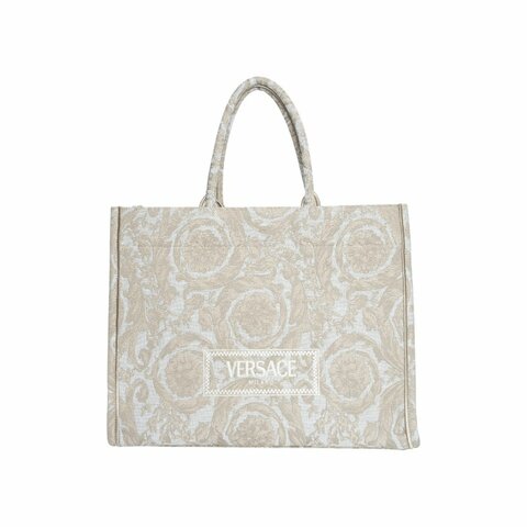Versace凡賽斯Athena雅典娜提花大號手提包