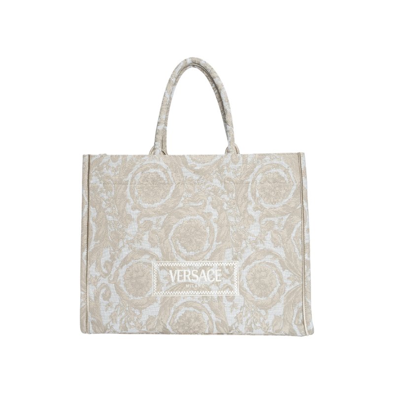 Versace凡賽斯Athena雅典娜提花大號手提包-0
