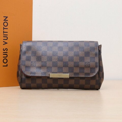LOUIS VUITTON Favorite小號24棕色棋盤格PVC2014肩背包
