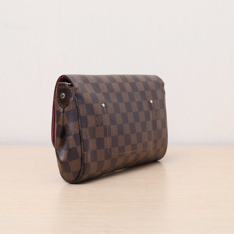 LOUIS VUITTON Favorite小號24棕色棋盤格PVC2014肩背包-4