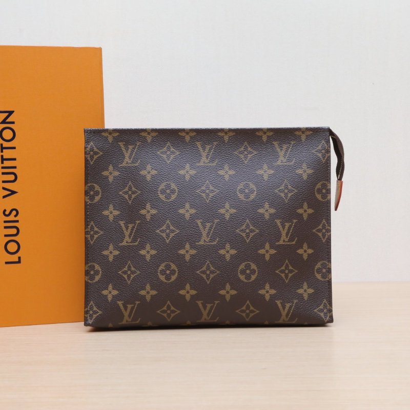 LOUIS VUITTON PocheToilette26號洗漱包老花PVC2017肩背包-0