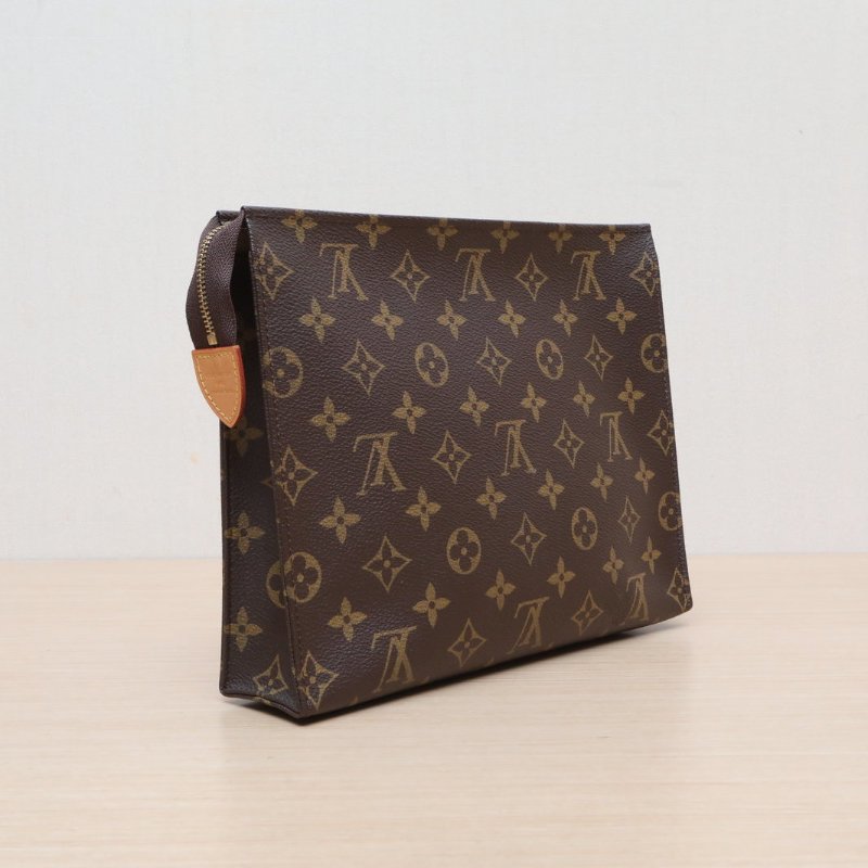 LOUIS VUITTON PocheToilette26號洗漱包老花PVC2017肩背包-4