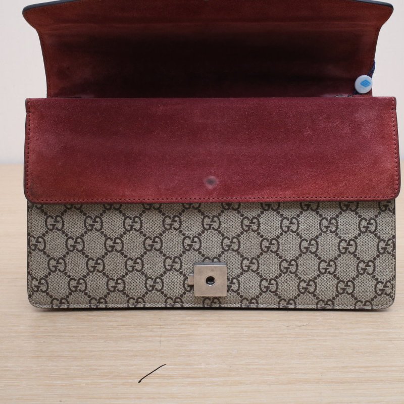 GUCCI Dionysus酒神中號28天竺葵印花老花PVC銀扣肩背包-2