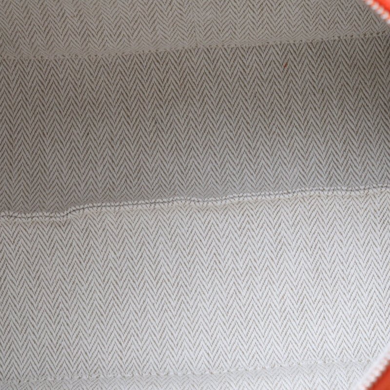 HERMES Bride-a-Brac飯盒包小號2193愛馬仕橙帆布銀扣肩背包-2