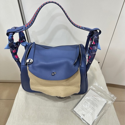 ꧁ Hermès🔹Lindy 30 編織背帶款🔹寶石藍꧂